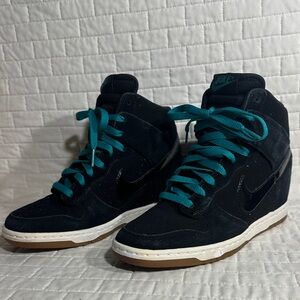 Nike Women's Dunk Sky Hi Essential sneaker in black suede